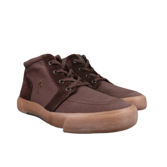 Polo by Ralph Lauren Other - Polo Ralph Lauren Shoes Kids 5 Sneaker Chukka Casual Leather Canvas Boys Brown